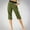 Green, variant on Capri Pants for Women Athletic Cotton Linen Capris With Pockets Stretch High Waisted Cropped Pants Straight Pull On Capri Pants Elastic Waist Lounge Capris Drawstring Soft Yoga Trousers Gray