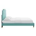 thumbnail image 6 of Modway Lindsey Performance Velvet King Platform Bed, Green/Gold, 6 of 10