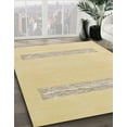 thumbnail image 2 of Ahgly Company Indoor Round Abstract Yellow Solid Area Rugs, 3' Round, 2 of 6