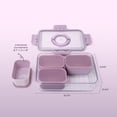 thumbnail image 5 of Cook with Color 4-Compartment Mini Snack Box Food Storage Carrier and Container, Charcuterie Container, Purple, Portable and Dishwasher Safe, Designed to Help with Packed Lunches and Daily Commutes, 5 of 11