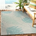 thumbnail image 2 of LR Home Samara 7'10" x 9'10", Gray/Aqua Blue Palms Fade, Stain, and Moisture Resistant Indoor/Outdoor Area Rug, 2 of 8