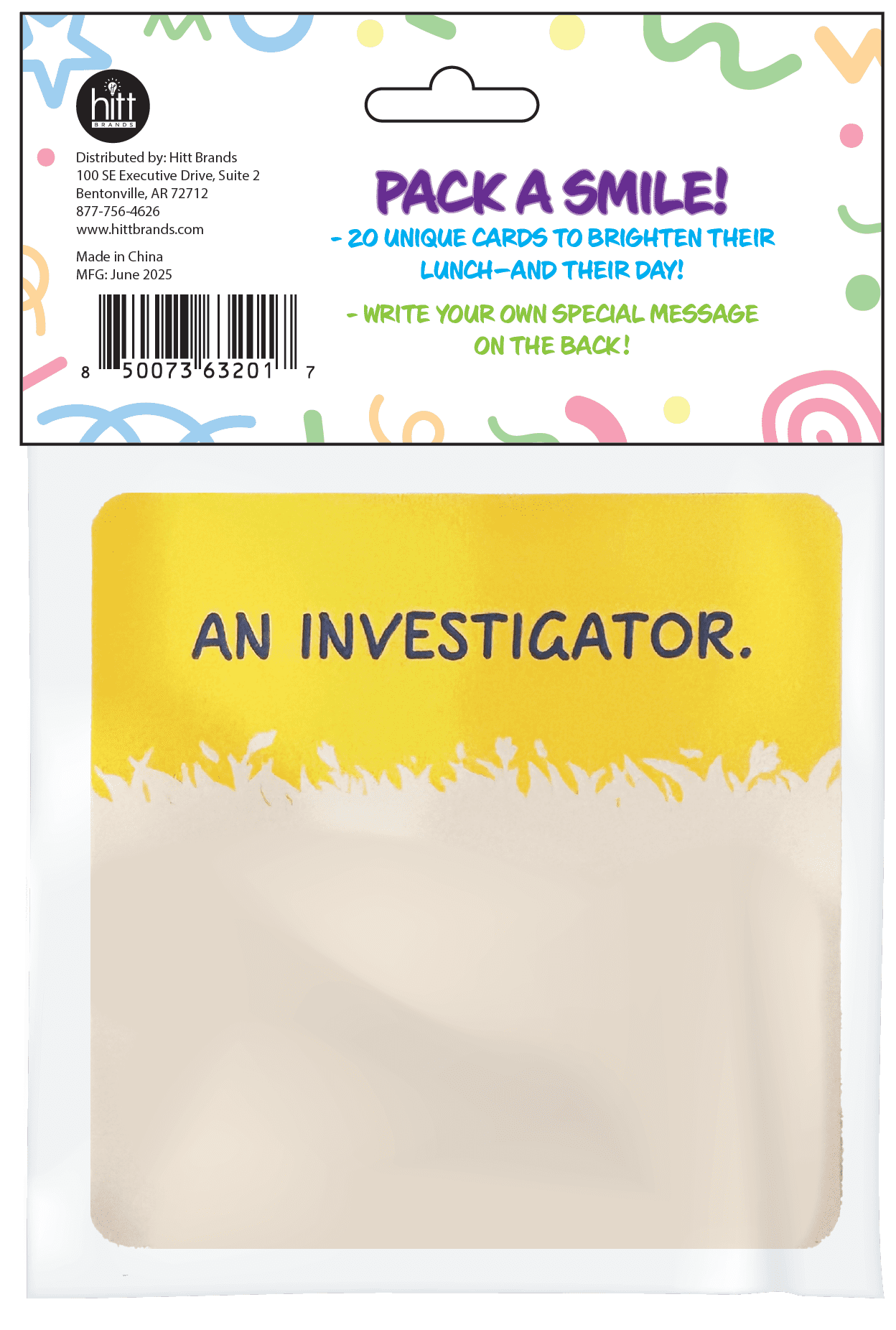 Hitt Brands Lunchbox Notes with Animal Jokes, 20 Count