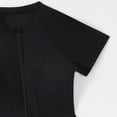 thumbnail image 5 of Naittoop Womens Two Pieces Modest Swimwear Solid Color Bathing Suit Short Sleeve Zip Rash Guard Shirt with Swim Pants, 5 of 5