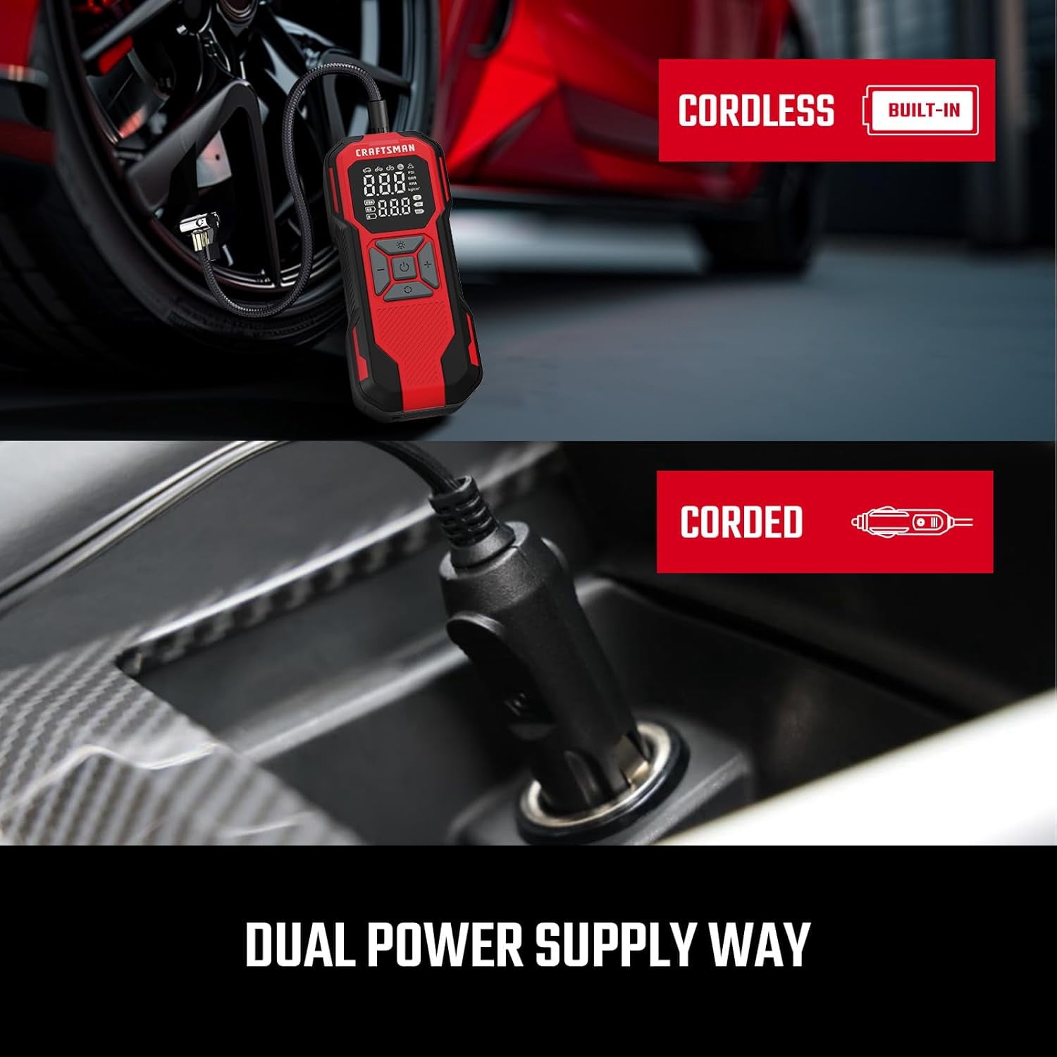 CRAFTSMAN Portable 12-volt Air Inflator (Power Source: Battery )