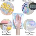 thumbnail image 4 of Bolsa de Mylar resellable, ideal para oficina, hogar, fiesta, almacenamiento de alimentos (100 unidades, color holográfico, 6,5*10 cm), 4 of 5