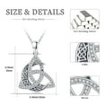 thumbnail image 6 of Coachuhhar Celtic Moon Necklace for Women 925 Sterling Silver Zircon Celtic Knot Moon Pendant Crescent Irish Necklace Trinity Knot Jewelry Birthday Gift, 6 of 7