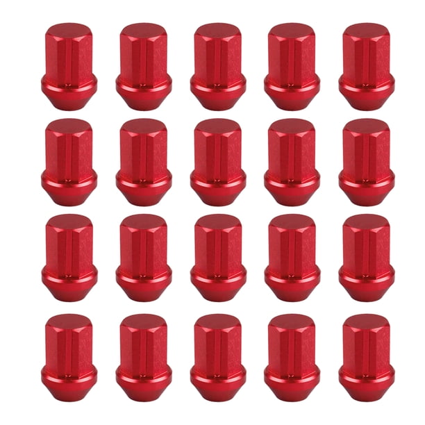Speravity Tuercas de bloqueo de rueda de 20 piezas de 35MM, tuerca de rueda ligera Universal, accesorios de bloqueo de ruedas resistentes, Vehículos, repuestos y accesorios Mis rojo 1