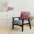 thumbnail image 2 of Designart "Pink Blue Pastel Collage" Multi-Color Patch Upholstered Accent Chair - Modern Arm Chair For Bedroom, 2 of 7