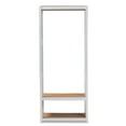 thumbnail image 5 of Baxton Studio Elton Modern and Contemporary Finished Metal 3-Shelf Free-Standing Closet Storage Organizer, White and Brown, 5 of 9