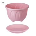 thumbnail image 1 of Flower Pot Nice-looking Fashion Lightweight Plastic Flower Vegetable Planters Pot With Tray For Home, 1 of 5