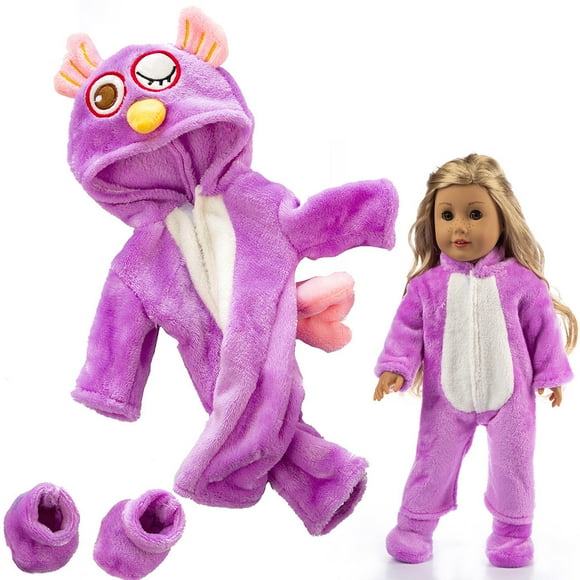 EGNMCR Combinaison Mignonne Vêtements Manteau Jouet pour Poupée de 18 Pouces Accessoire Jouet de Fille PP Tenue de Poupée Cadeaux d'Anniversaire pour Enfants