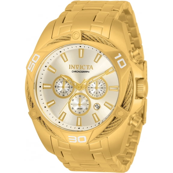 Invicta Bolt Chronograph Quartz Gold Dial Men's Watch 34123