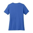thumbnail image 5 of Port & Company Ladies Core Cotton V-Neck T-Shirt Royal Large, 5 of 5