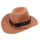 thumbnail image 3 of Stylish Curved Cowboy Hat for Parties, Durable Cowgirl Hat with Decorative Details for Cosplay, Hiking, and Leisure Activities, One Size Fits All, 3 of 4