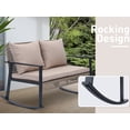 thumbnail image 4 of Ainfox 4-Piece Outdoor Patio Furniture Sofa Set with Chairs, Coffee Table and Loveseat, Khaki, 4 of 14
