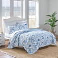 thumbnail image 2 of Levtex Home - Madeira Shore Quilt Set - Twin Quilt and One Standard Sham - Coastal Fish - Blue White - Quilt (68x86in.) and Sham (20x26in.) - Reversible, 2 of 5