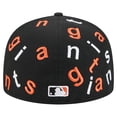 thumbnail image 4 of Men's New Era Black San Francisco Giants Team Confetti 59FIFTY Fitted Hat, 4 of 5