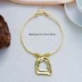 thumbnail image 3 of PISONIC 2‑Layer Gold Statement Necklace, Irregular Oval Link Choker & Rope Chain Hollow Geometric Pendant Necklace for Women, 3 of 4