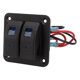 thumbnail image 5 of 2-Gang Toggle Switch, Multi Protection Blue Light Boat Rocker Switch Panel 12-24V For Trucks For SUV ANGGREK Otros, 5 of 8