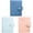 Dark Blue,Light Blue,Pink, variant on 3 Pcs A7 PU Leather Notebook Set, 4.3x3.1 Inch Motivational Embossed Lined Pocket Mini Journal, Portable Daily Planner Notebook for Work Office & Gift, Pink