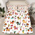 thumbnail image 2 of Manfei Cartoon Dog 4-Piece Full Size Sheets for Teens Kids Children,Kawaii Flower Animal Bed Sheets,Cute Pets Lightweight Sheet Sets,Ultra Soft Home Decor, 2 of 7