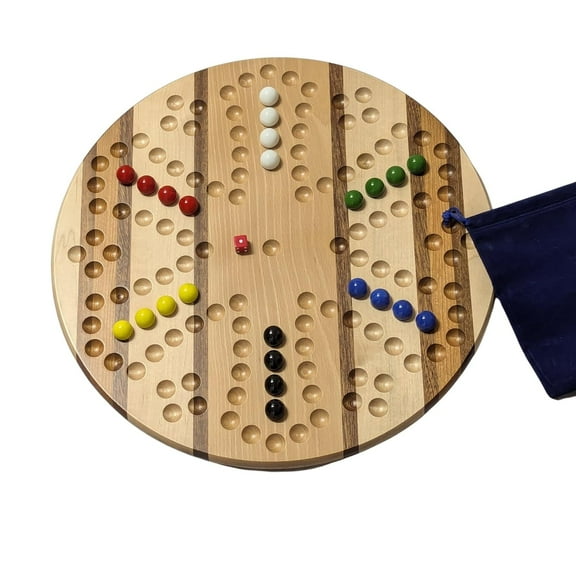 Irk/Aggravation Board Game w/glass marbles (Subtle Stripes)