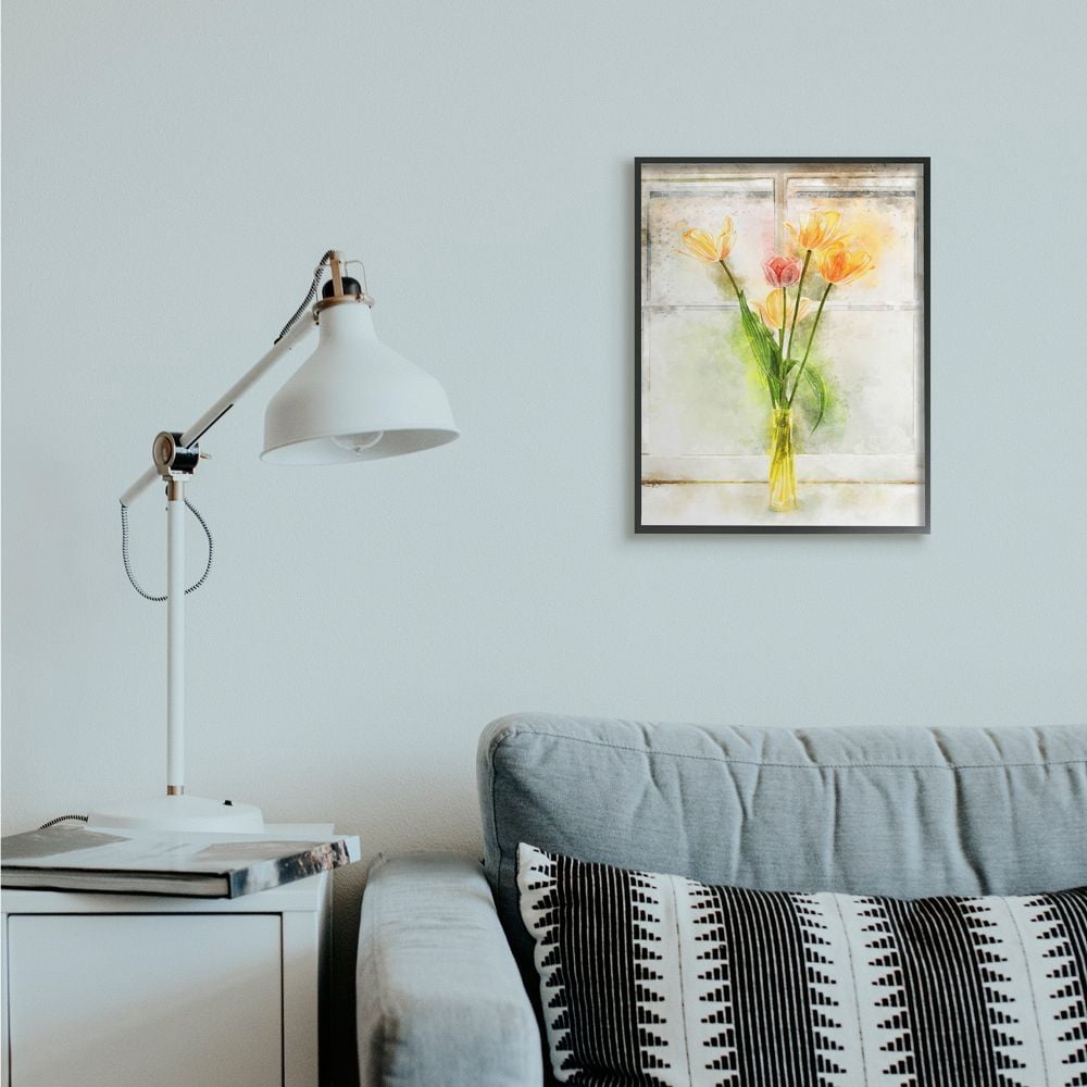 Stupell Industries Countryside Tulip Bouquet on Window Sill Designed by Ziwei Li