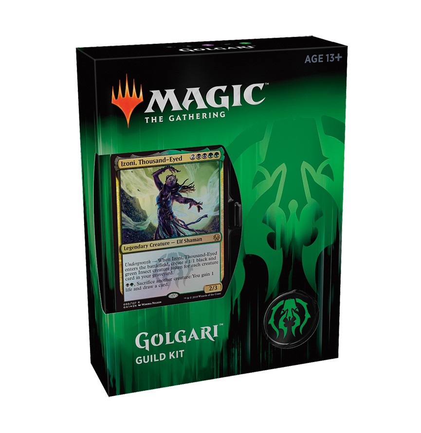 MtG Guilds of Ravnica Golgari Guild Kit [60 card deck Alternate Art  Izoni, Thousand-Eyed]