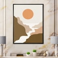 thumbnail image 2 of Designart 'Full Moon In Terracotta Tones Mountains' Modern Framed Canvas Wall Art Print, 2 of 5