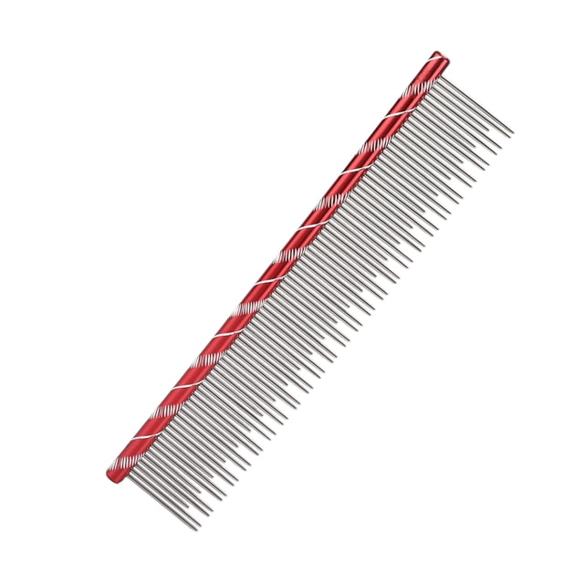 Peigne d'Épilation, Peigne de Dents Réutilisable en Acier Inoxydable pour Chat pour Animal de Compagnie Rouge, Violet, Bleu, Vert, Noir