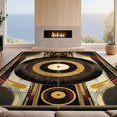 thumbnail image 2 of Design&I 4'x6' Ultra Soft Area Rug, Record Vinyl Retro Music Symmetrical Abstract Disc Cd Shape Round None Fluffy Washable Non Shedding for Bedroom Living Room Home Office, 2 of 7