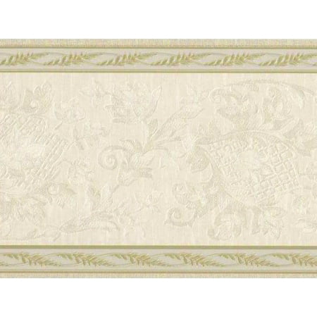 879102 Satin Victorian Scroll Wallpaper Border