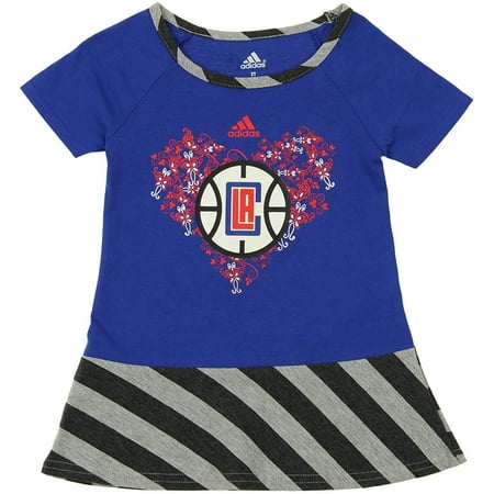 adidas NBA Toddlers Los Angeles Clippers Fancie Drop Waist Dress, Blue