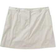 Women's Plus-Size Cotton Poplin Skort