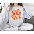 thumbnail image 2 of Chiefs Groovy Floral Sweatshirt School Spirit for Kids & Adults Gray Sweatshirt Youth X-Small, 2 of 5