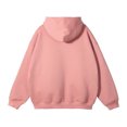 thumbnail image 3 of Mens Womens Drop Shoulder Double Zip Up Hoodie Solid Color Long Sleeve Cardigan Jacket, 3 of 3