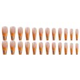 thumbnail image 4 of Fofosbeauty 24 pcs Long False Nails, Press-on Nails Designs 2023, Coffin Sharp French Orange Lines, 4 of 9