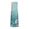 thumbnail image 5 of Birdeem Robe d'Été Aguichant pour Femmes Robe Longue Imprimée Sans Manches et en Lin Col Rond Robe d'Été Longue pour Femmes, 5 of 5