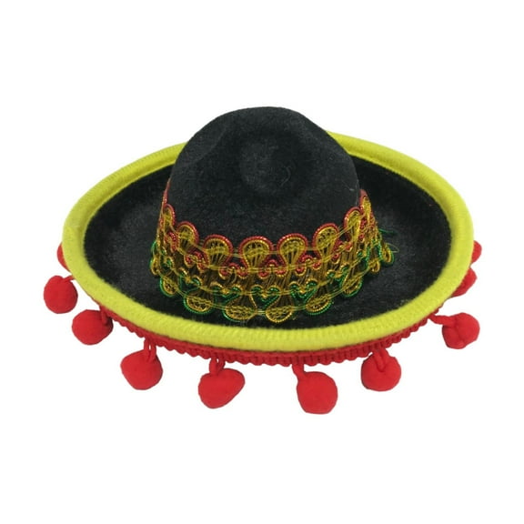 Yunhgft Sombrero Hat Creative Convenient Party Supplies Comfortable Photo Props Mini Hat Black Hat