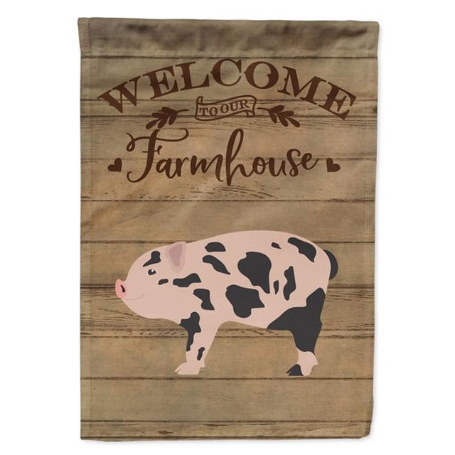 Carolines Treasures CK6879CHF Mini Drapeau Maison en Toile Pig Welcome - 28 x 0.01 x 40 Po.