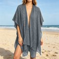 thumbnail image 2 of Women Kimono Cardigans Casual Poncho Shawl Wrap Cape Beach Cover up Open Front Resort Wear 2026, 2 of 9