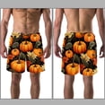 thumbnail image 3 of luoweisi Men's Beach Shorts Quick Dry Swim Trunks with Mesh Lining Thanksgiving Pumpkin 2XL, 3 of 5