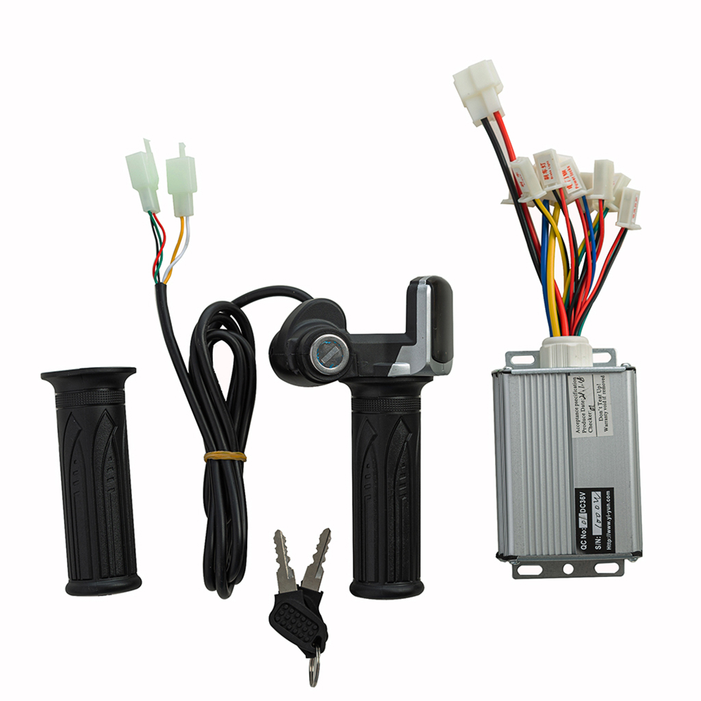 24V 250W Brush Motor Speed Controller Box With Throttle Grip For Scooter/E-Bike