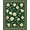 Green, Pattern 5, variant on ODIKA 4' x 6' Machine Washable Non-Slip Area Rug, Middle Eastern Flower High Traffic Rug, Green, 210546