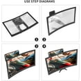 thumbnail image 3 of Qishi 12'' 3D Curved Screen Magnifier for Mobile Phone, HD Magnifier Projector Screen Enlarger for Videos, Movies, Games, Foldable Phone Stand with Screen Amplifier, Compatible with All Smartphones, 3 of 7