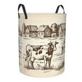 thumbnail image 2 of Kll Cows On The Farm Waterproof Foldable Laundry Hamper Bucket With Handles For Storage Bin,Kids Room,Home Organizer (Medium), 2 of 8