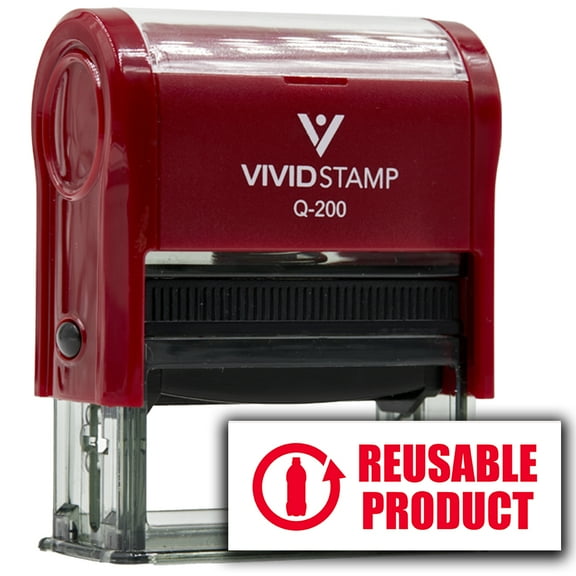 All Quality Reusable Product Self-Inking Rubber Stamp (Red Ink) - Q-200