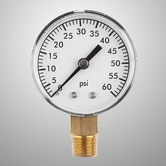 VERDANVERSE 1Pcs Metal Pressure Gauge for Gas Pressure Measurement 5x0.3937x2.75in White
