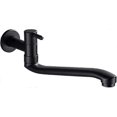thumbnail image 1 of Wall-Mounted Black Cold Water Faucet Washing Machine Mop Pool Garden Taps (31cm), 1 of 5