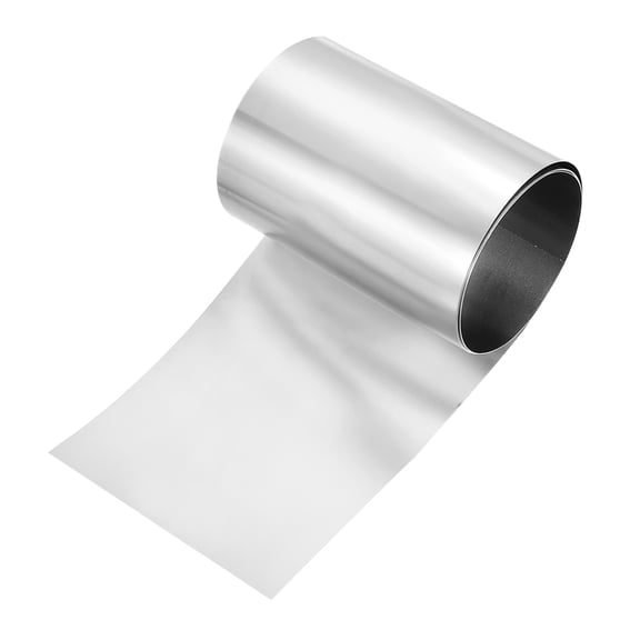Uxcell 301 Stainless Steel Foil Roll, 0.2mm x 90mm x 1m High Elasticity Stainless Steel Narrow Foil Strip Roll Metal Plate Sheet for DIY Crafts Machinery Industry Welding Shim, Silver